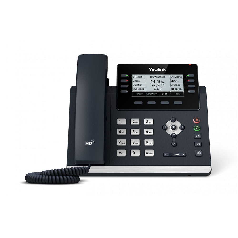 Yealink T43U IP Phone, 12 VoIP Accounts. 3.7-Inch Graphical Display. D –  ISP Wireless